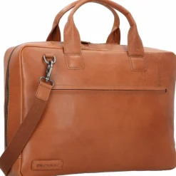 Plevier Laptoptaschen|Aktentaschen<Rock Aktentasche RFID Schutz Leder 43 cm Laptopfach cognac