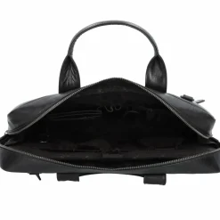 Plevier Rock Aktentasche RFID Schutz Leder 43 cm Laptopfach schwarz