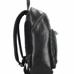Plevier Rock Amaril Business-Rucksack Leder 43 cm Laptopfach schwarz