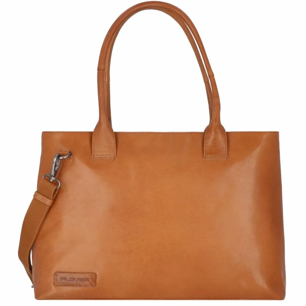 Plevier Schultertaschen<Rock Amber Schultertasche Leder 43 cm Laptopfach cognac