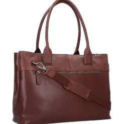 Plevier Rock Amber Schultertasche Leder 43 cm Laptopfach