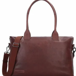 Plevier Schultertaschen<Rock Beryl Schultertasche Leder 40.5 cm Laptopfach dunkelbraun