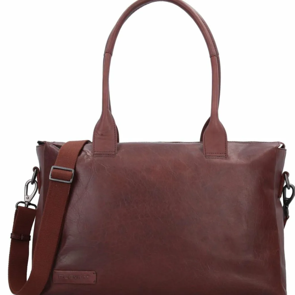 Plevier Schultertaschen<Rock Beryl Schultertasche Leder 40.5 cm Laptopfach dunkelbraun