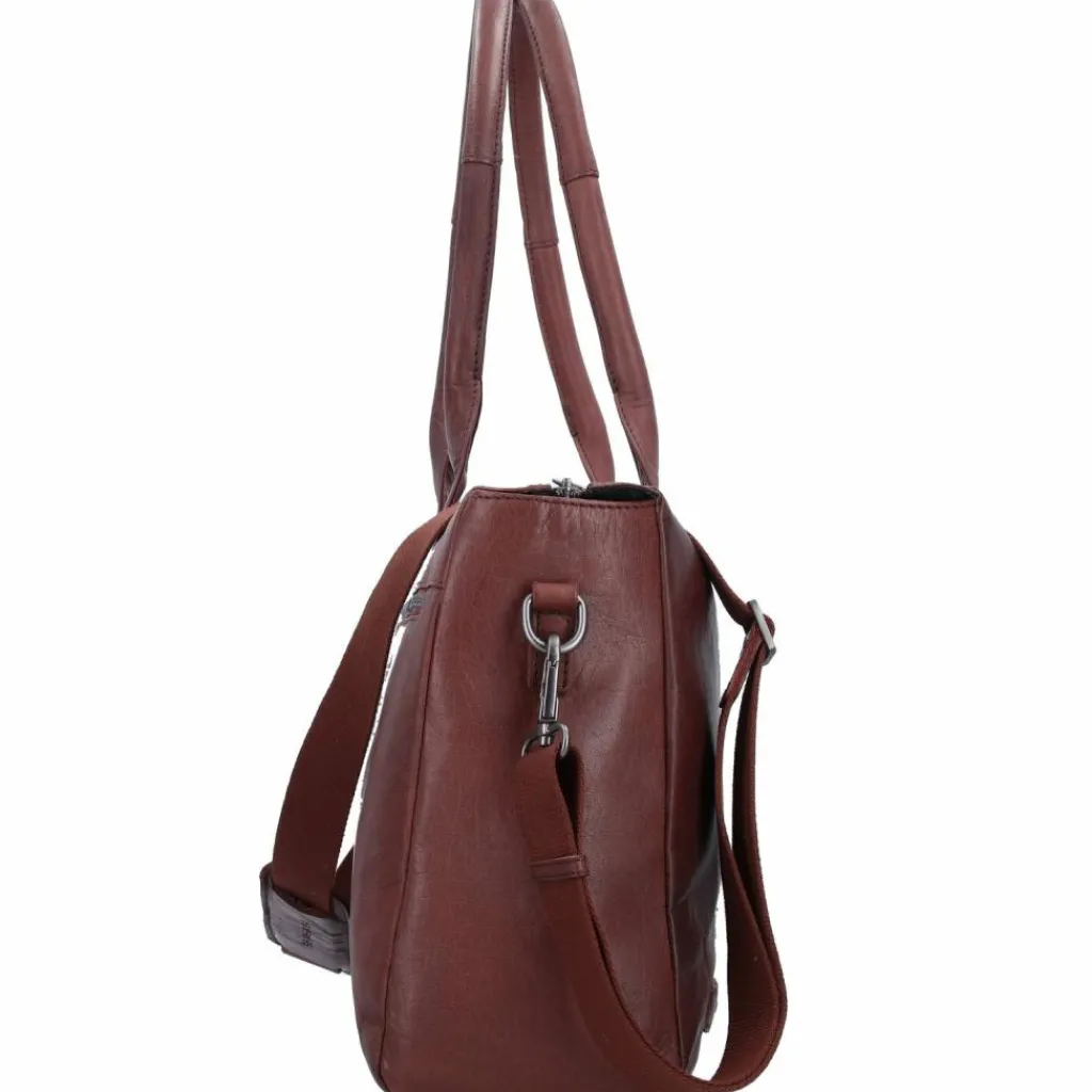 Plevier Schultertaschen<Rock Beryl Schultertasche Leder 40.5 cm Laptopfach dunkelbraun