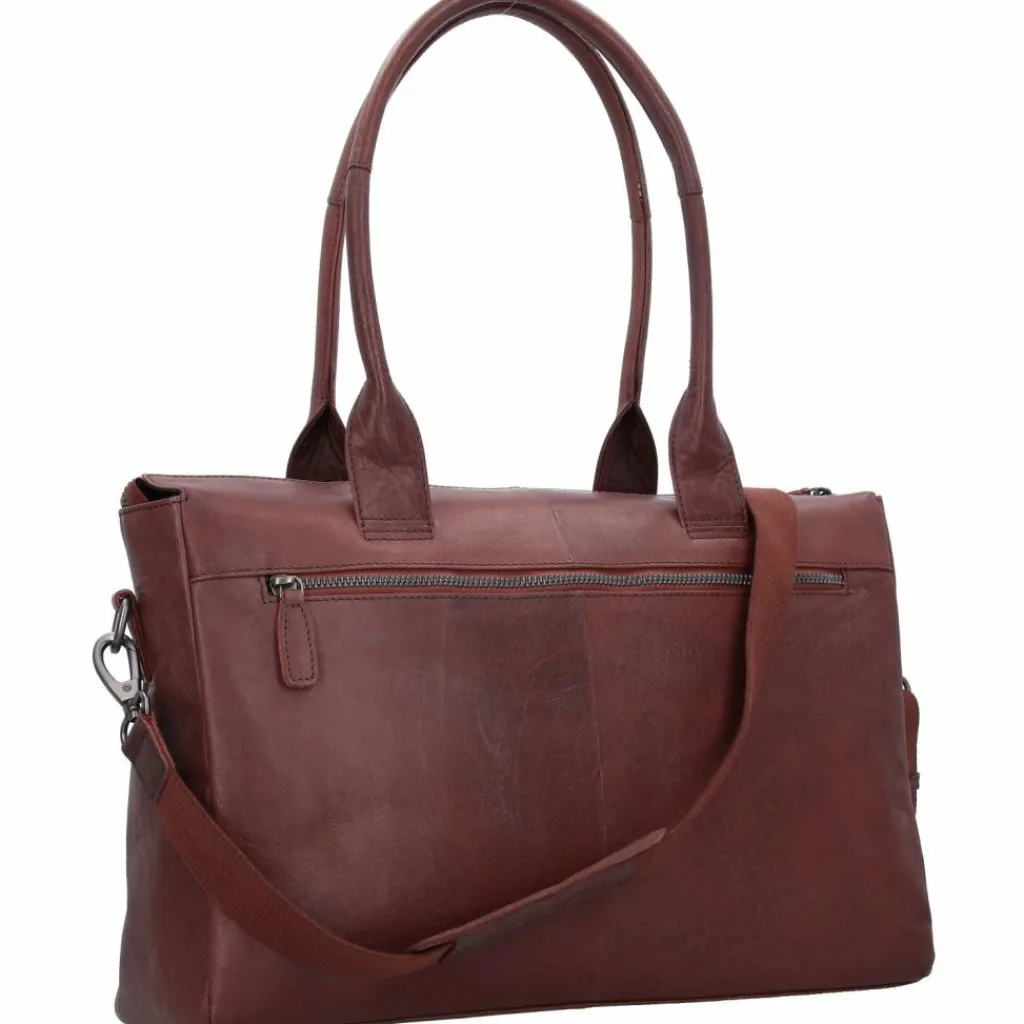 Plevier Schultertaschen<Rock Beryl Schultertasche Leder 40.5 cm Laptopfach dunkelbraun