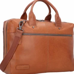 Plevier Laptoptaschen|Aktentaschen<Rock Flint Aktentasche RFID Schutz Leder 41 cm Laptopfach cognac