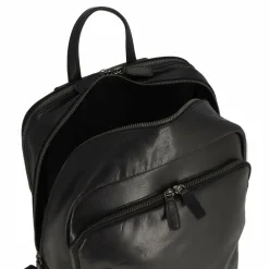 Plevier Lederrucksäcke|Daypacks<Rock Opal Daypack Leder 43 cm Laptopfach schwarz