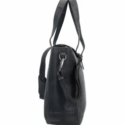 Hot Plevier Shopper Tasche Leder 41 cm Laptopfach schwarz
