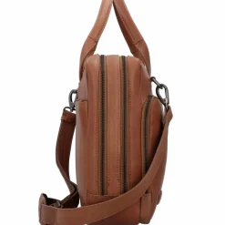 Outlet Plevier Structure Petronas Aktentasche Leder 40 cm Laptopfach cognac