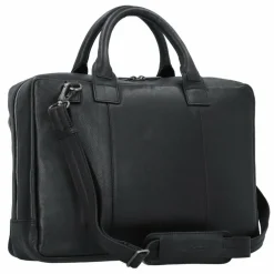 Plevier Laptoptaschen|Aktentaschen<Vintage Bill Aktentasche Leder 40 cm Laptopfach schwarz