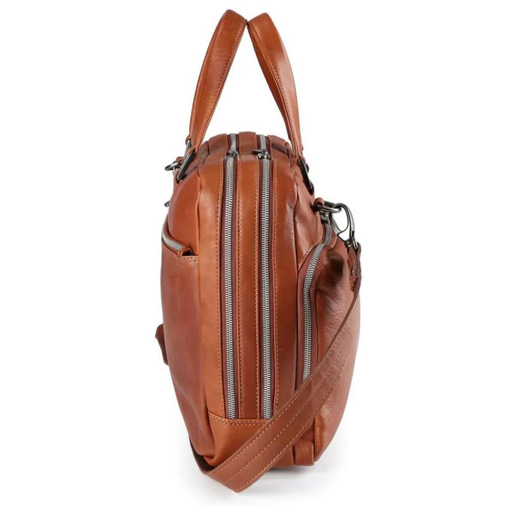 Plevier Laptoptaschen|Aktentaschen<Vintage Larry Aktentasche Leder 40 cm Laptopfach cognac