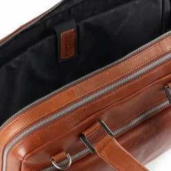 Plevier Laptoptaschen|Aktentaschen<Vintage Larry Aktentasche Leder 40 cm Laptopfach cognac