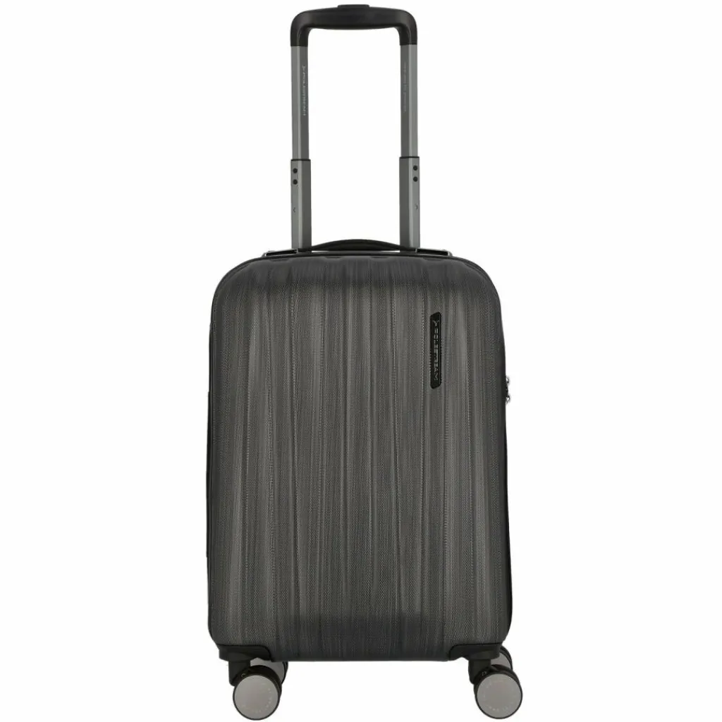 Sale Polestream Moonrock 4 Rollen Kabinentrolley 55 cm mit Dehnfalte black brushed