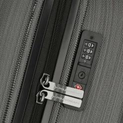 Sale Polestream Moonrock 4 Rollen Kabinentrolley 55 cm mit Dehnfalte black brushed