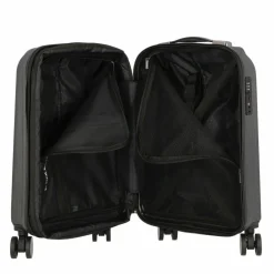 Sale Polestream Moonrock 4 Rollen Kabinentrolley 55 cm mit Dehnfalte black brushed