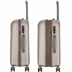 Polestream Koffersets Als Hartgepäck|Koffersets 3-Teilig<Moonrock 4 Rollen Kofferset 3-teilig mit Dehnfalte rosesilver brushed