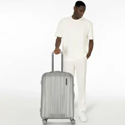 Discount Polestream Moonrock 4 Rollen Trolley 69 cm mit Dehnfalte silver brushed