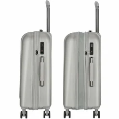 Discount Polestream Moonrock 4 Rollen Trolley 69 cm mit Dehnfalte silver brushed