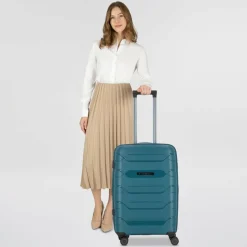 Discount Polestream Strz by Asteroid 4 Rollen Trolley M 64 cm mit Dehnfalte deepsea green