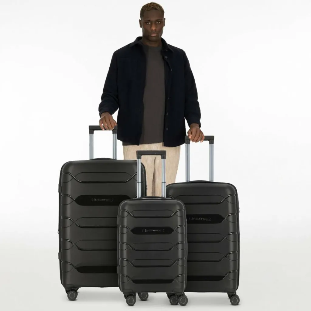 Polestream Strz by Asteroid 4 Rollen Kofferset 3-teilig mit Dehnfalte