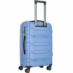 Polestream 4-Rollen Koffer|Hartgepäck<Strz by Asteroid 4 Rollen Trolley M 64 cm mit Dehnfalte ice blue