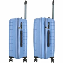 Polestream 4-Rollen Koffer|Hartgepäck<Strz by Asteroid 4 Rollen Trolley M 64 cm mit Dehnfalte ice blue