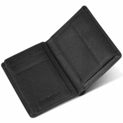 Best Police Geldbörse RFID Leder 9,5 cm ausklappbar black