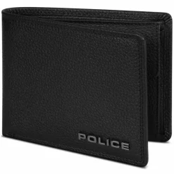Police Herrengeldbörsen Querformat<Geldbörse RFID Leder 12 cm ausklappbar black