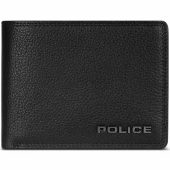 Herren Police Geldbörse RFID Leder 12 cm ausklappbar mit Reißverschlussfach