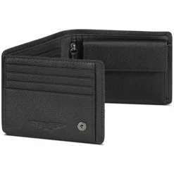 Herren Police Geldbörse RFID Leder 12 cm ausklappbar mit Reißverschlussfach