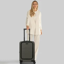 Sale Police London 4 Rollen Kabinentrolley 55 cm Laptopfach mit Dehnfalte cool olive