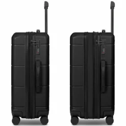 Outlet Police London 4 Rollen Kofferset 3-teilig mit Dehnfalte deep black