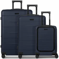 Police London 4 Rollen Kofferset 3-teilig mit Dehnfalte