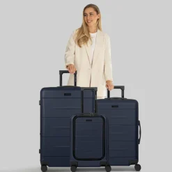 Police London 4 Rollen Kofferset 3-teilig mit Dehnfalte