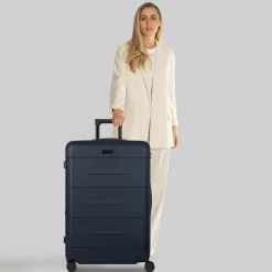 Police Hartgepäck|4-Rollen Koffer<London 4 Rollen Trolley 74 cm mit Dehnfalte dark navy