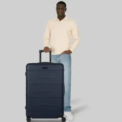 Police Hartgepäck|4-Rollen Koffer<London 4 Rollen Trolley 74 cm mit Dehnfalte dark navy