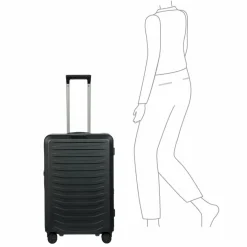 Porsche Design 4-Rollen Koffer|Hartgepäck<Roadster 4 Rollen Trolley M 69 cm mit Dehnfalte matt black