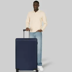 Porsche Design Hartgepäck|4-Rollen Koffer<Voyager 3.0 4 Rollen Trolley L 78 cm mit Dehnfalte ocean blue