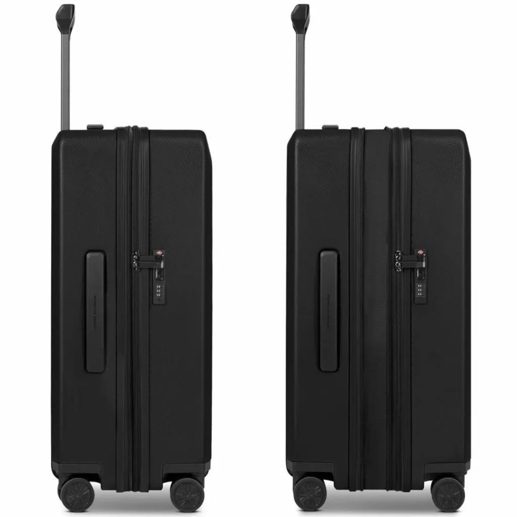 Porsche Design Hartgepäck|4-Rollen Koffer<Voyager 3.0 4 Rollen Trolley M 69 cm mit Dehnfalte black