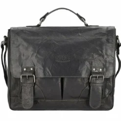 Pride and Soul Laptoptaschen|Aktentaschen<Baggie Aktentasche Leder 35 cm Laptopfach schwarz