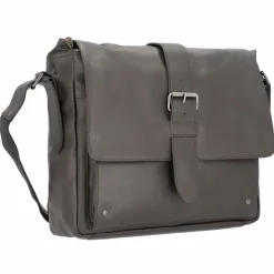 New Pride and Soul Neo Messenger Tasche Leder 33 cm Laptopfach dunkelbraun