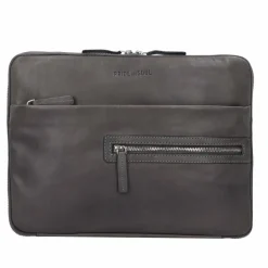 Discount Pride and Soul Terra Schreibmappe Leder 34 cm grau