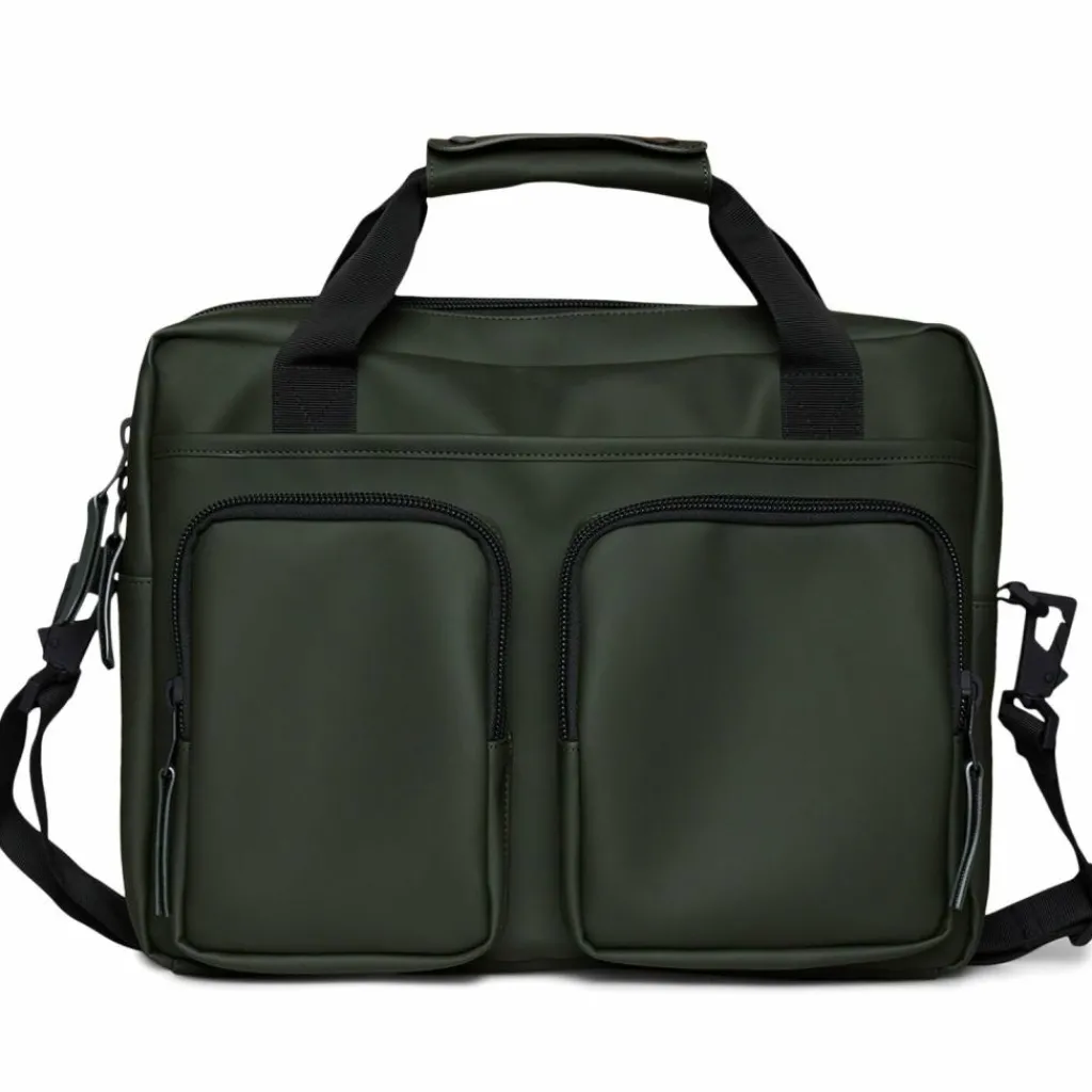 Rains Laptoptaschen|Aktentaschen<Texel Aktentasche 38 cm Laptopfach green