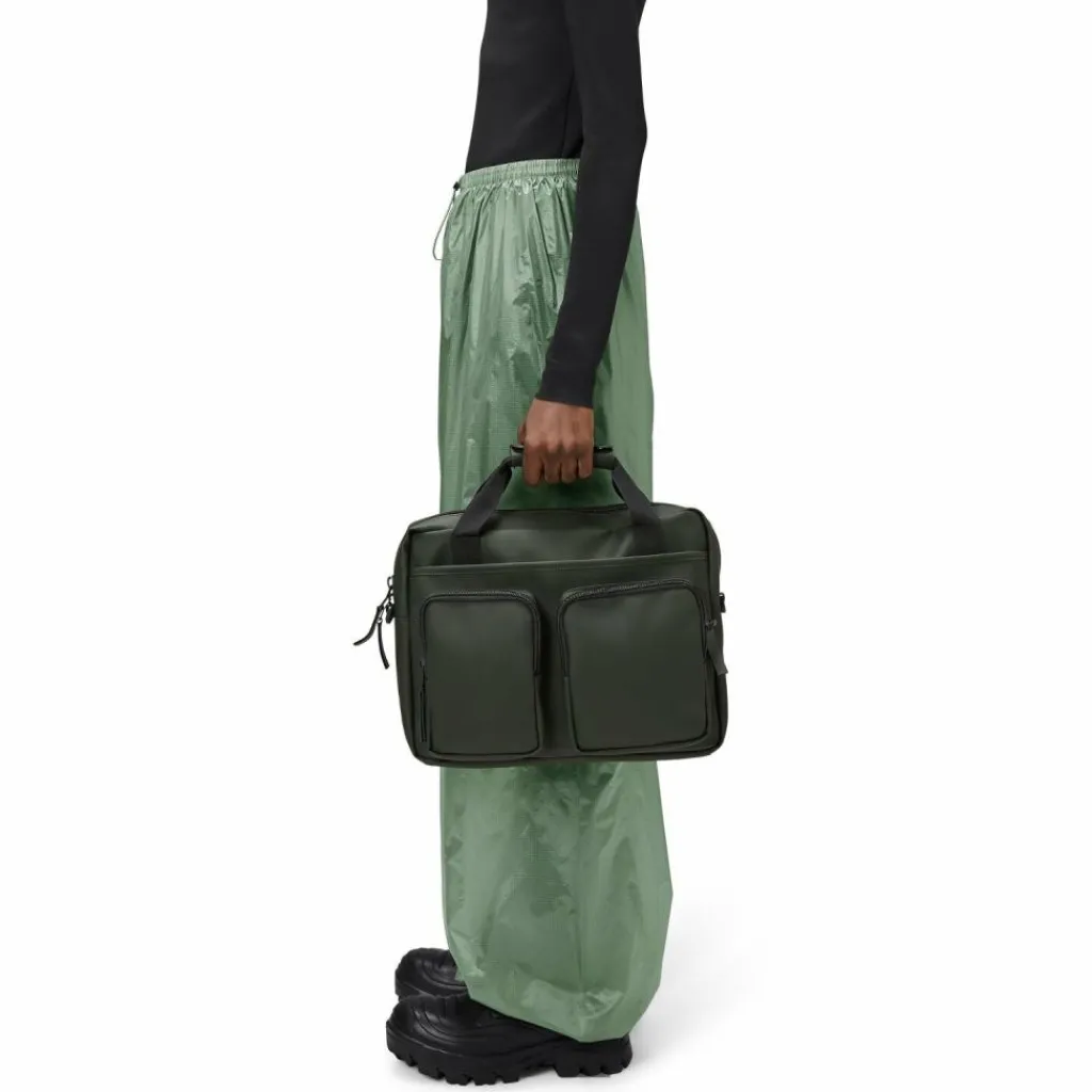 Rains Laptoptaschen|Aktentaschen<Texel Aktentasche 38 cm Laptopfach green