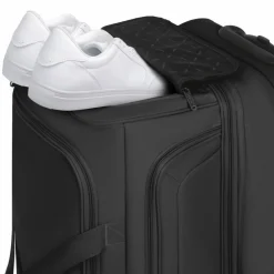 Best Redolz Duffle Essentials 2-Rollen Reisetasche 70 cm L mit Dehnfalte black