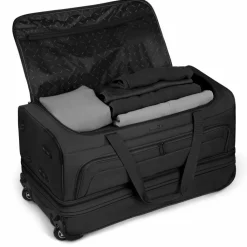Best Redolz Duffle Essentials 2-Rollen Reisetasche 70 cm L mit Dehnfalte black