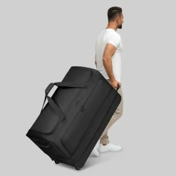 Hot Redolz Duffle Essentials 2-Rollen Reisetasche 90 cm XXL mit Dehnfalte Sondergröße black