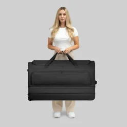 Hot Redolz Duffle Essentials 2-Rollen Reisetasche 90 cm XXL mit Dehnfalte Sondergröße black