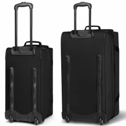 New Redolz Duffle Essentials 2-Rollen Reisetasche Set 2 tlg. M+L mit Dehnfalte black