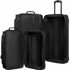 New Redolz Duffle Essentials 2-Rollen Reisetasche Set 2 tlg. M+L mit Dehnfalte black